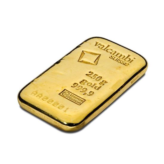 Picture of Valcambi 250g Cast Gold Bar