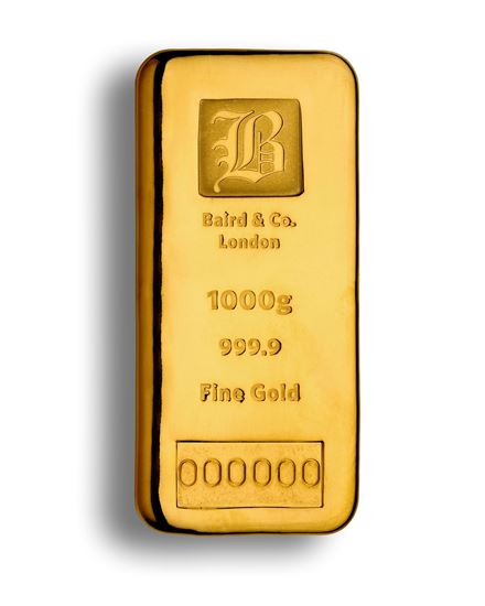 Picture of Baird 1kg Cast Gold Bar