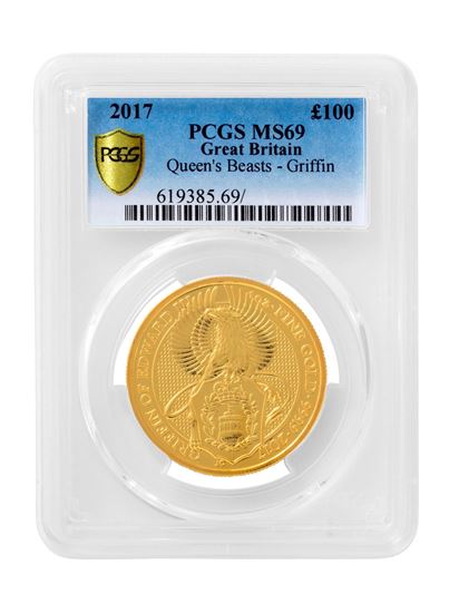 Picture of PCGS 2017 1oz Gold Queen's Beast 'Griffin' MS69