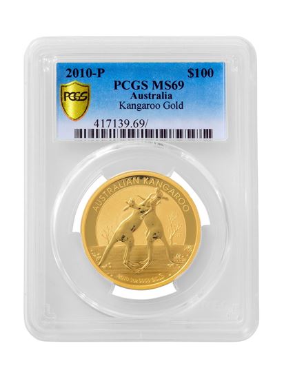 Picture of PCGS 2010 1oz Gold Australian Kangaroo MS69