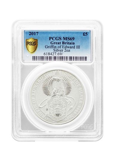 Picture of PCGS 2017 2oz Silver Queen's Beast 'Griffin' MS69