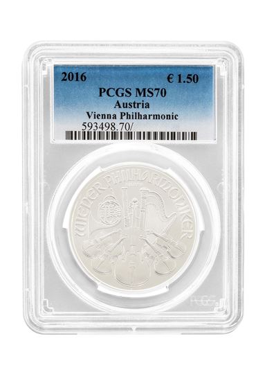 Picture of PCGS 2016 1oz Silver Philharmonic MS70