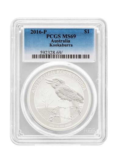 Picture of PCGS 2016 1oz Silver Australian Kookaburra MS69