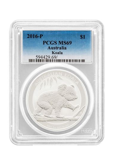 Picture of PCGS 2016 1oz Silver Australian Koala MS69