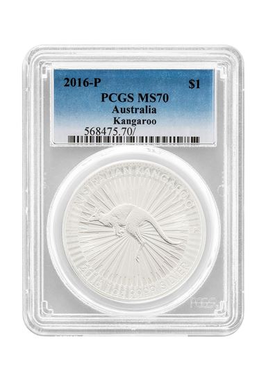 Picture of PCGS 2016 1oz Silver Australian Kangaroo MS70