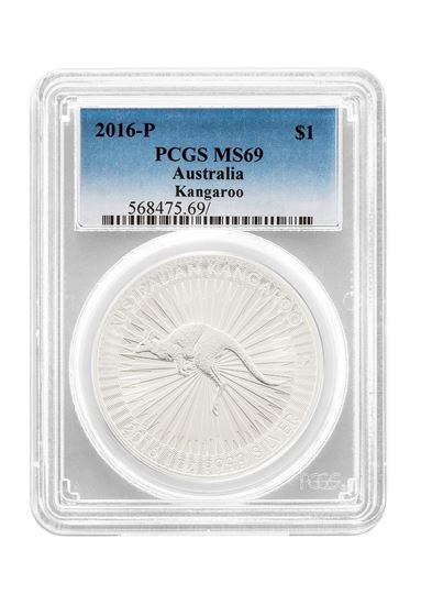 Picture of PCGS 2016 1oz Silver Australian Kangaroo MS69