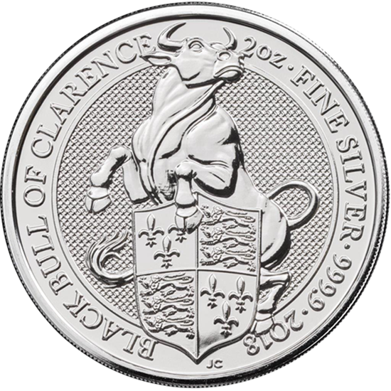 Picture of 2018 2oz Silver UK Queen's Beast 'Black Bull of Clarence'