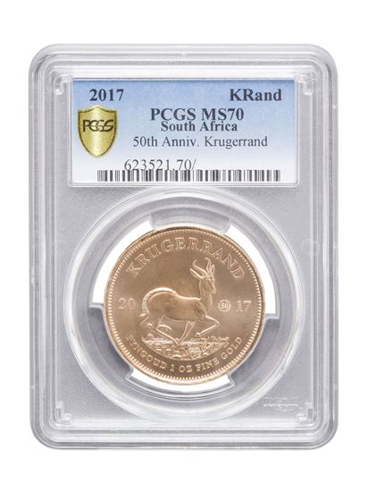 Picture of PCGS 2017 1oz Gold South African Krugerrand MS70