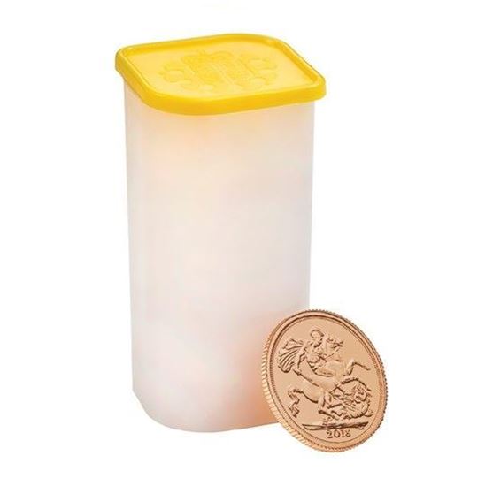 Picture of 25x 2018 22k Gold UK Sovereigns in a Tube