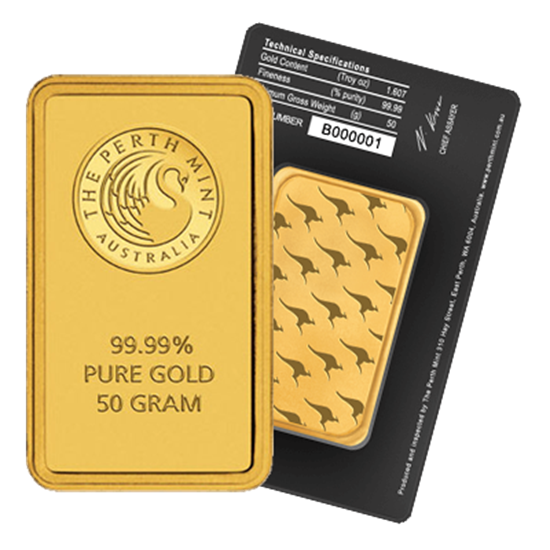 Picture of Perth Mint 50g Gold Bar