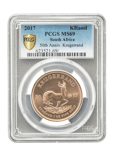 Picture of PCGS 2017 1oz Gold South African Krugerrand MS69