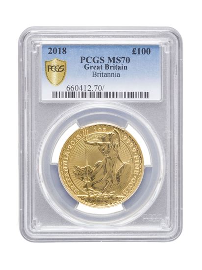 Picture of PCGS 2018 1oz Gold Britannia MS70