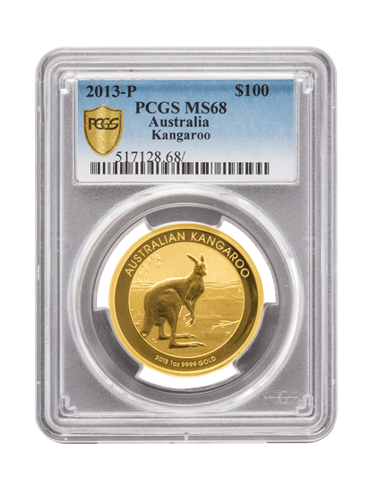 Picture of PCGS 2013 1oz Gold Australian Kangaroo MS68