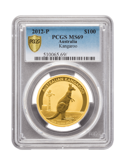 Picture of PCGS 2012 1oz Gold Australian Kangaroo MS69