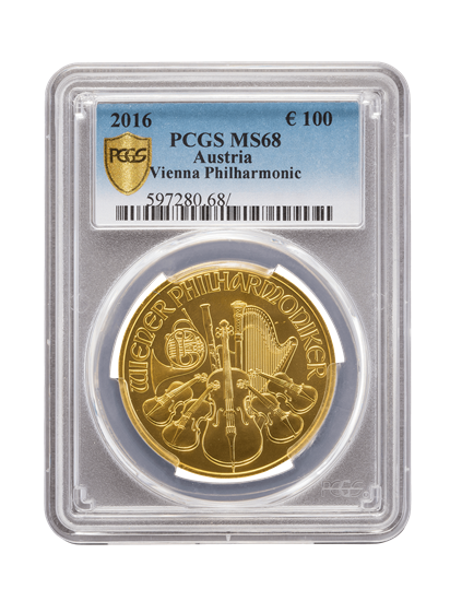 Picture of PCGS 2016 1oz Gold Austrian Philharmonic MS68