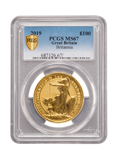 Picture of PCGS 2019 1oz Gold Britannia MS67