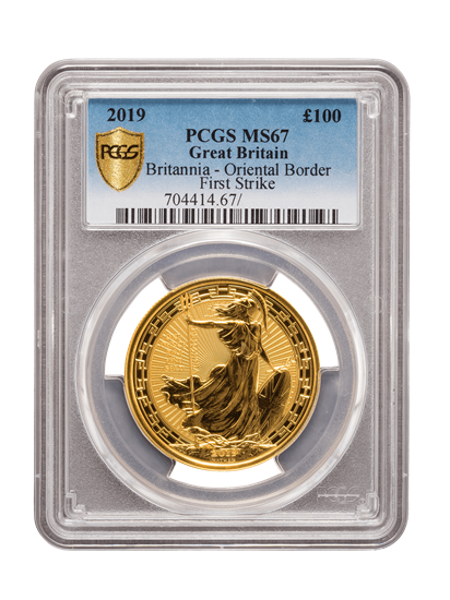 Picture of PCGS 2019 1oz Gold Britannia Oriental Border MS67