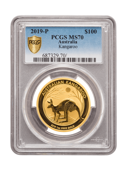 Picture of PCGS 2019 1oz Gold Australian Kangaroo MS70