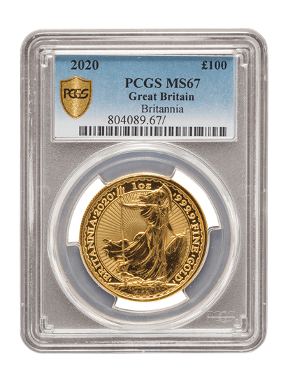 Picture of PCGS 2020 1oz Gold Britannia MS67